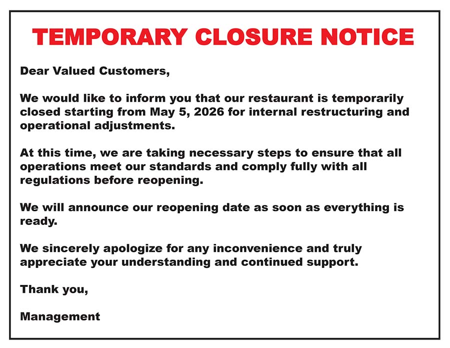 Pho #1 Express - Business Closed